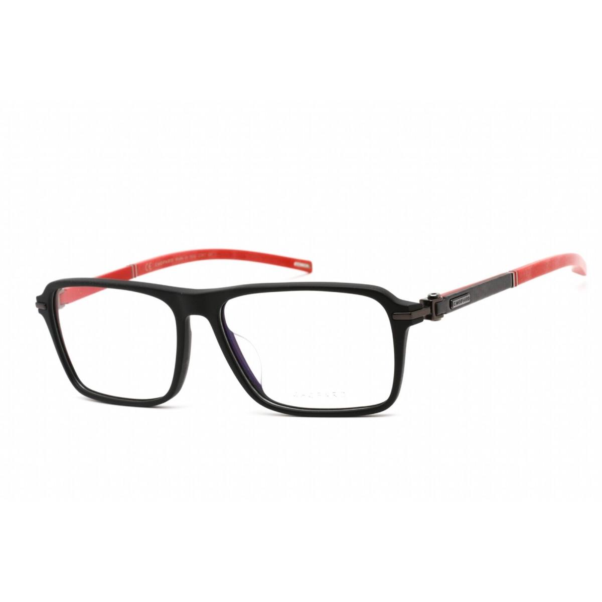 Chopard Men`s Eyeglasses Black Red Plastic Rectangular Shape Frame VCH310 0703