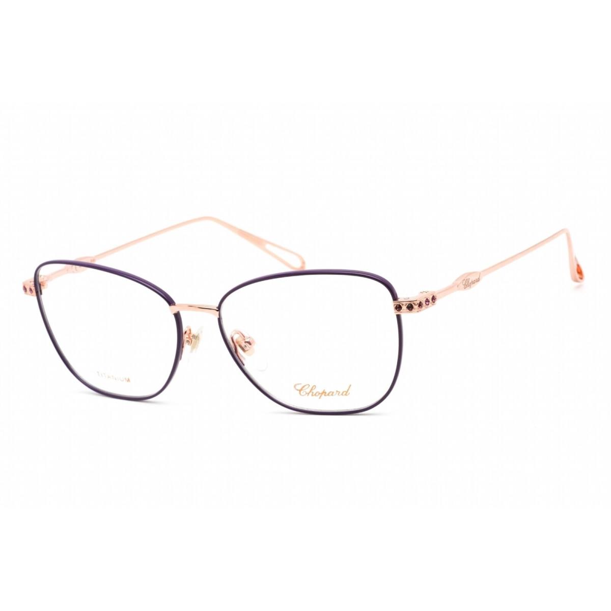 Chopard Women`s Eyeglasses Shiny Copper Gold Metal Cat Eye Frame VCHD52S 08MZ - Frame: Shiny Copper Gold, Lens: Clear