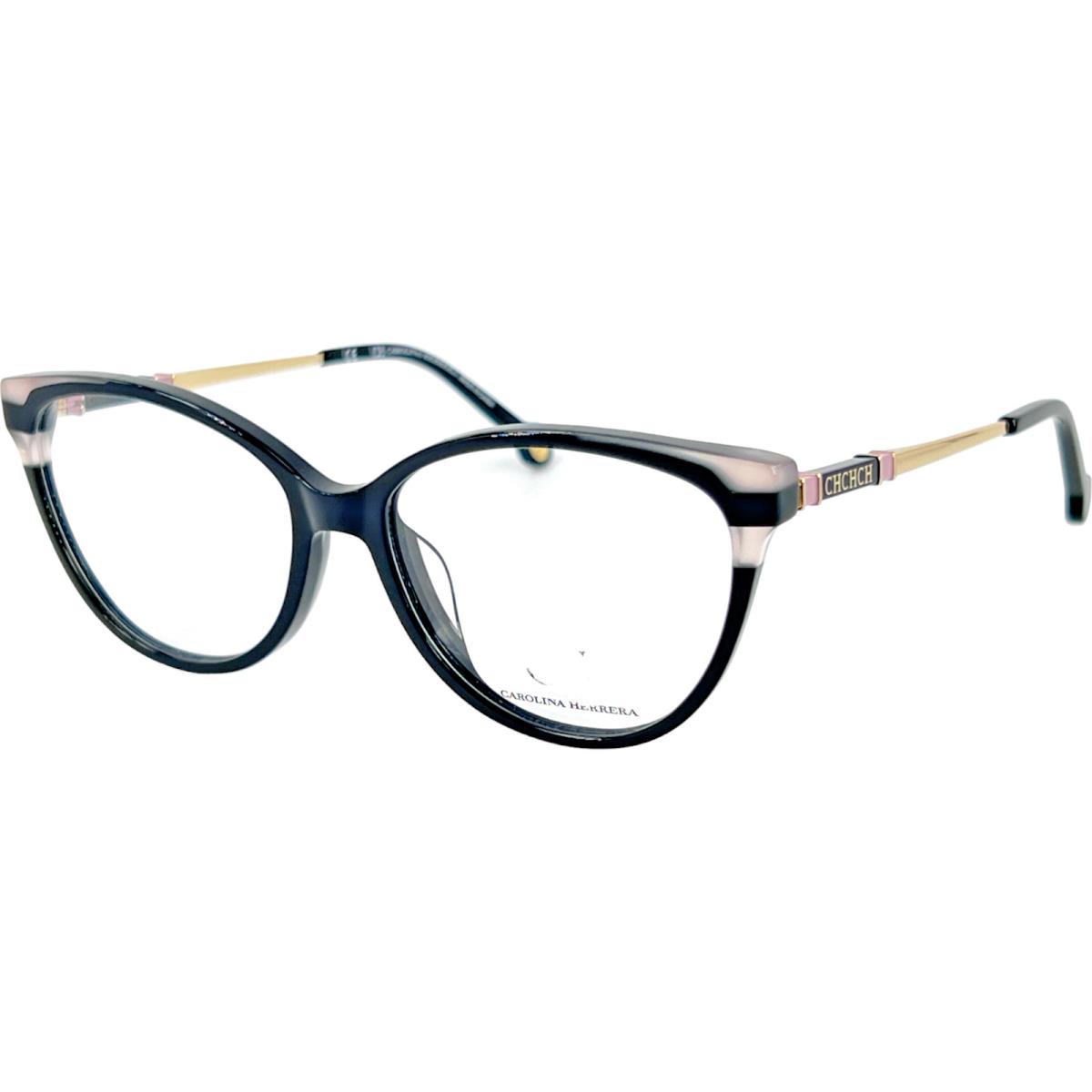 Carolina Herrera VHE851K Women`s Plastic Eyeglass Frame 700Y Black 53-15 W/case