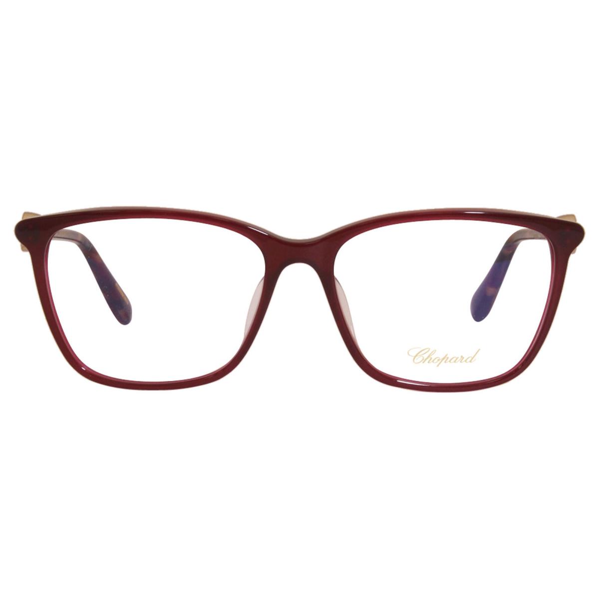 Chopard VCH284S 0849 Eyeglasses Women`s 23KT Burgundy Optical Frame 54mm - Frame: Red