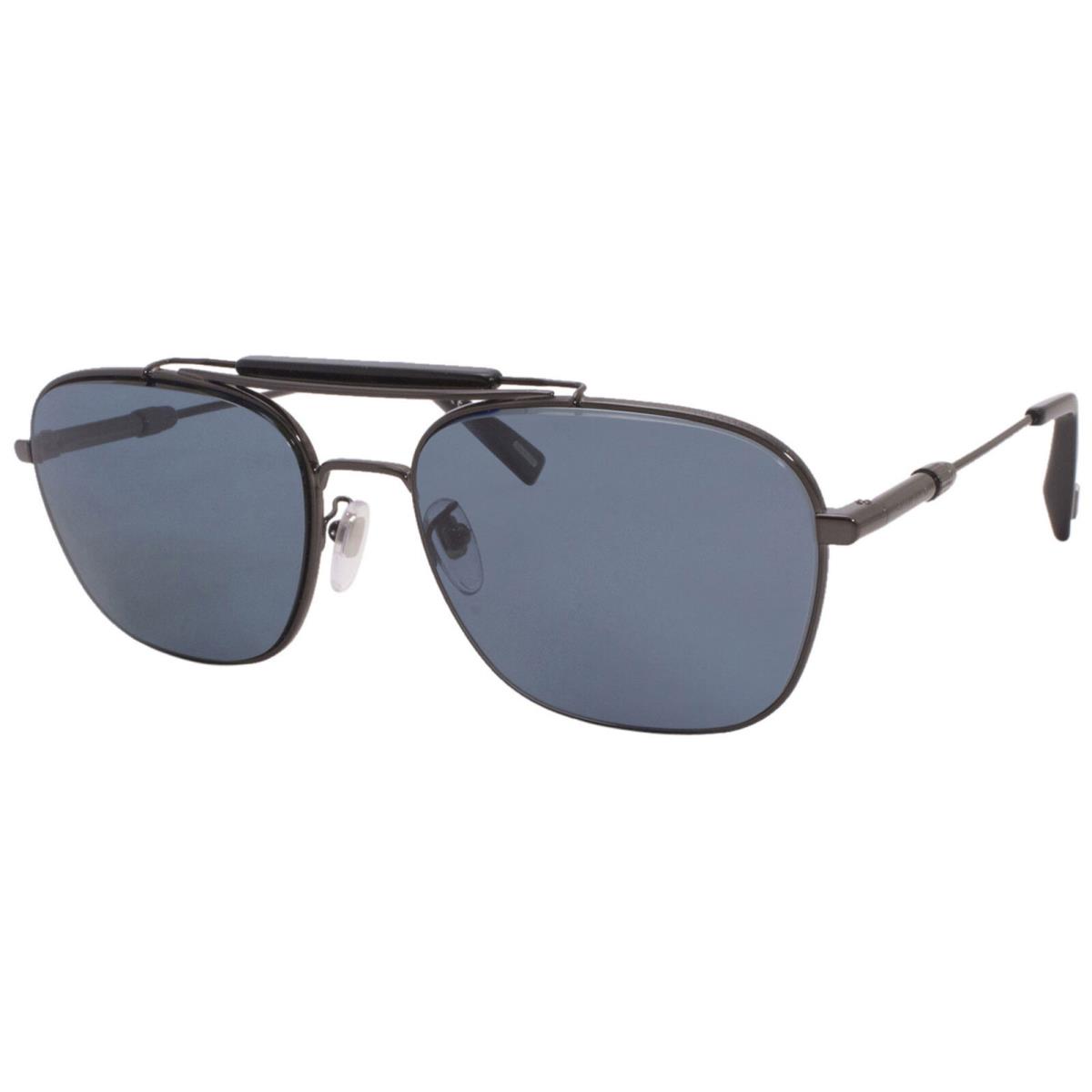 Chopard SCHD58 568P Sunglasses Men`s Gunmetal-black/blue Polarized Lenses 60mm