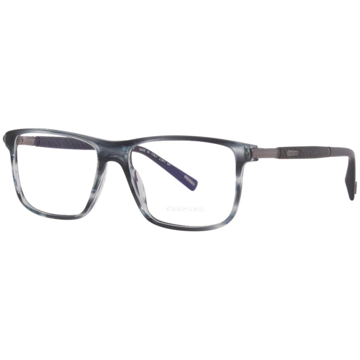 Chopard VCH240 06WR Eyeglasses Frame Men`s Shiny Dark Havana Full Rim 55mm