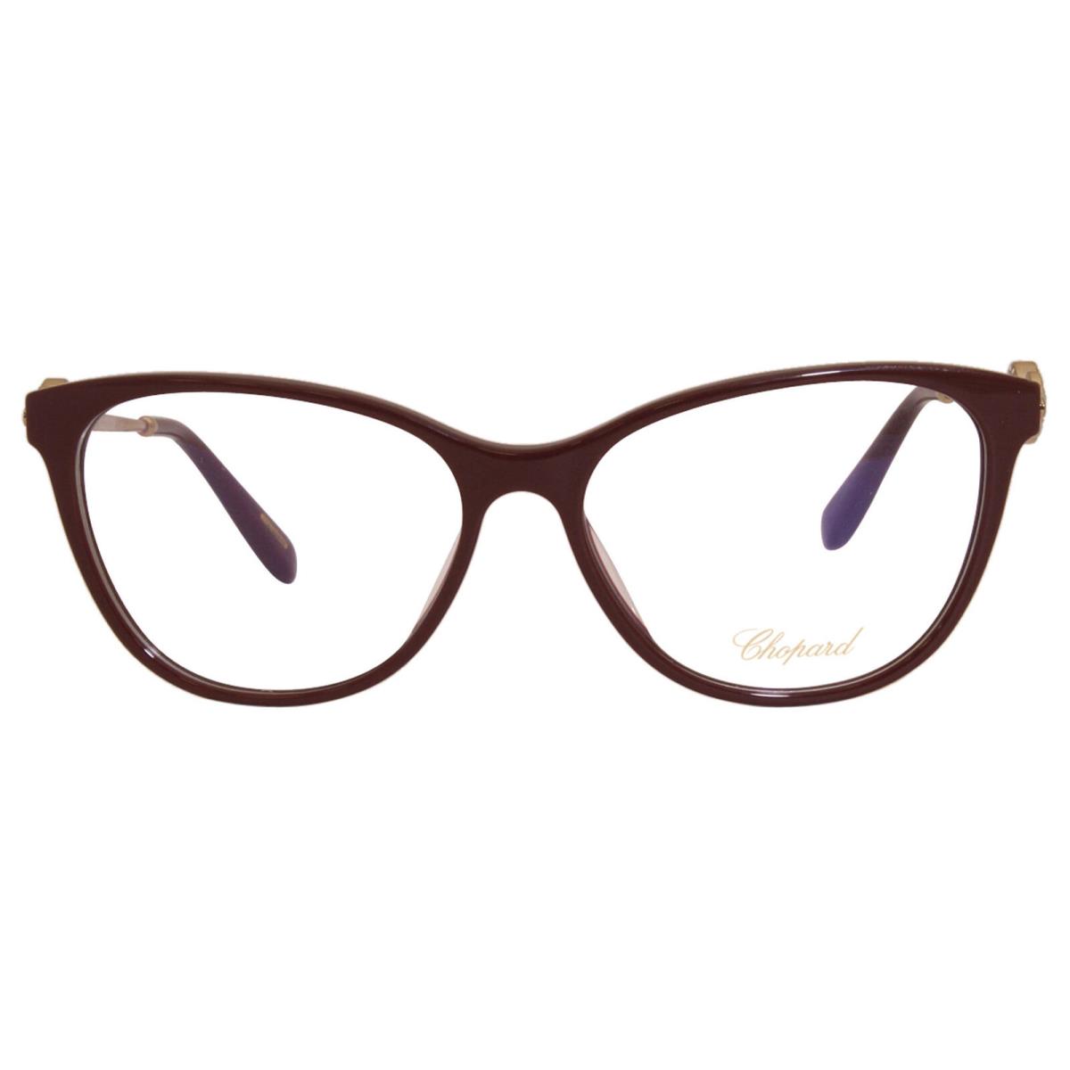 Chopard VCH265S 0AR3 Eyeglasses Women`s 23KT Burgundy Optical Frame 54mm