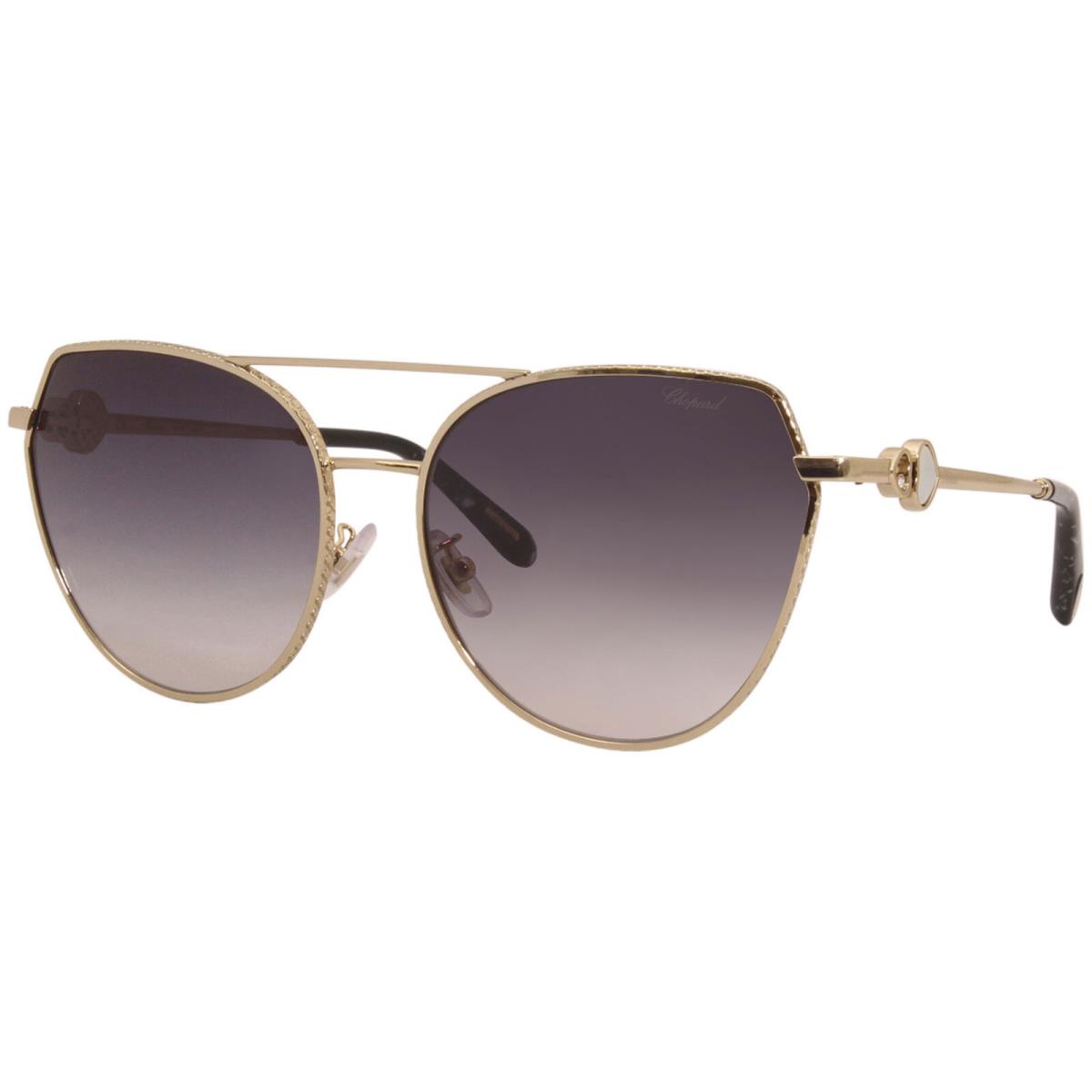 Chopard SCHC87S 0300 Sunglasses Women`s Gold-black/grey Gradient Lenses 60mm