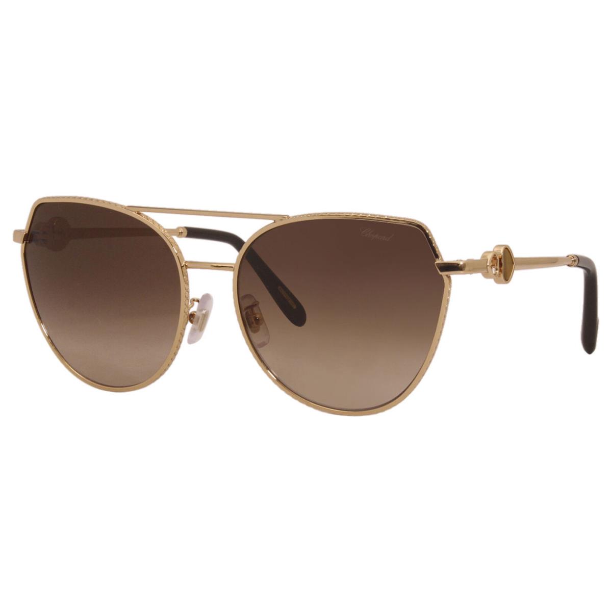 SCHC87S 08FC Sunglasses Women`s Rose Gold-brown/brown Gradient Lens 60mm by Chopard