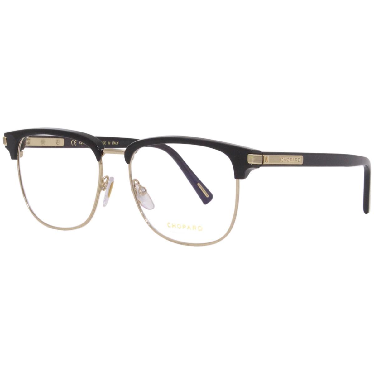 Chopard VCH297 0700 Eyeglasses Frame Men`s Black/gold Full Rim Square 54mm