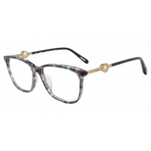 Chopard Demo Rectangular Ladies Eyeglasses VCH284S 01DZ 54 Azure Grey Black