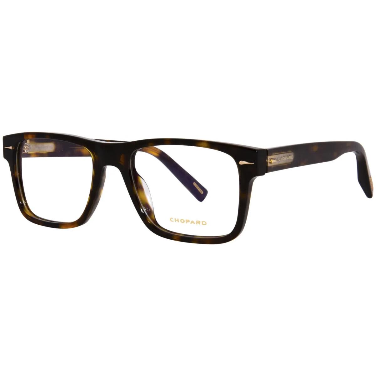 Chopard VCH341 0722 Eyeglasses Men`s Dark Havana Full Rim Square Shape 54mm