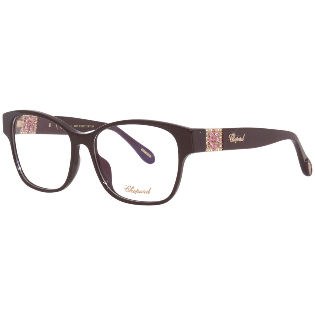 Chopard VCH304S 09FH Eyeglasses Women`s Burgundy Full Rim Optical Frame 54mm