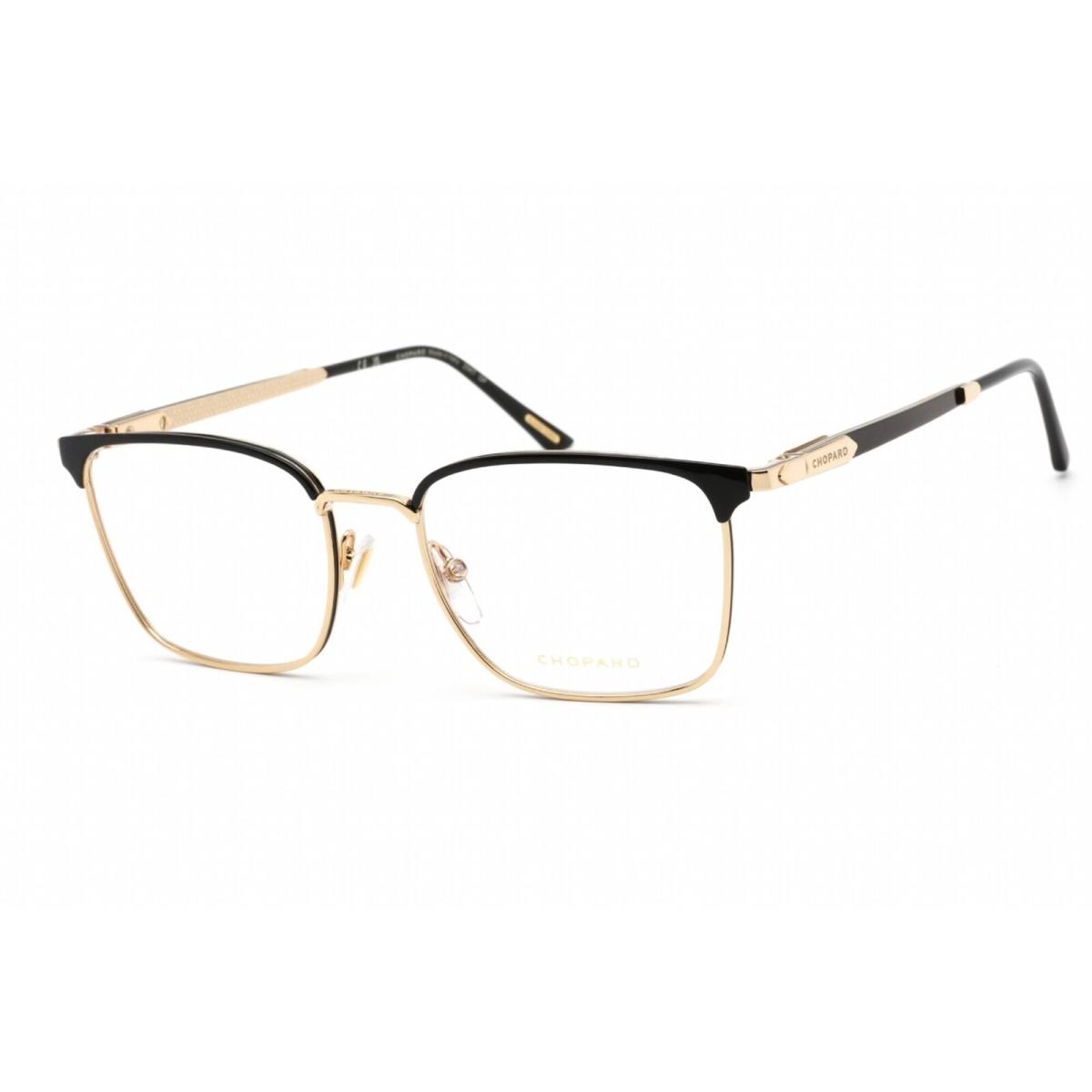 Chopard Men`s Eyeglasses Shiny Rose Gold with Black Part Rectangular VCHG06 0301 - Frame: Shiny Rose Gold with Black Parts, Lens: Clear Demo