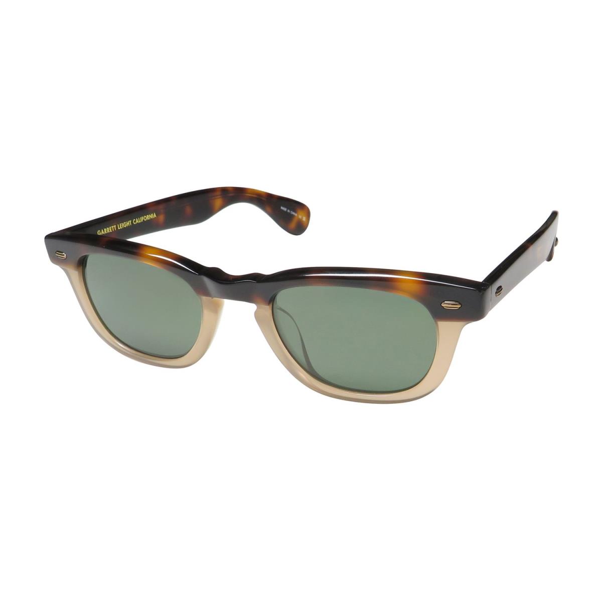 Garrett Leight Lo-b Sunglasses Premium Glass Uv/uvb Protection Exclusive Cappuccino