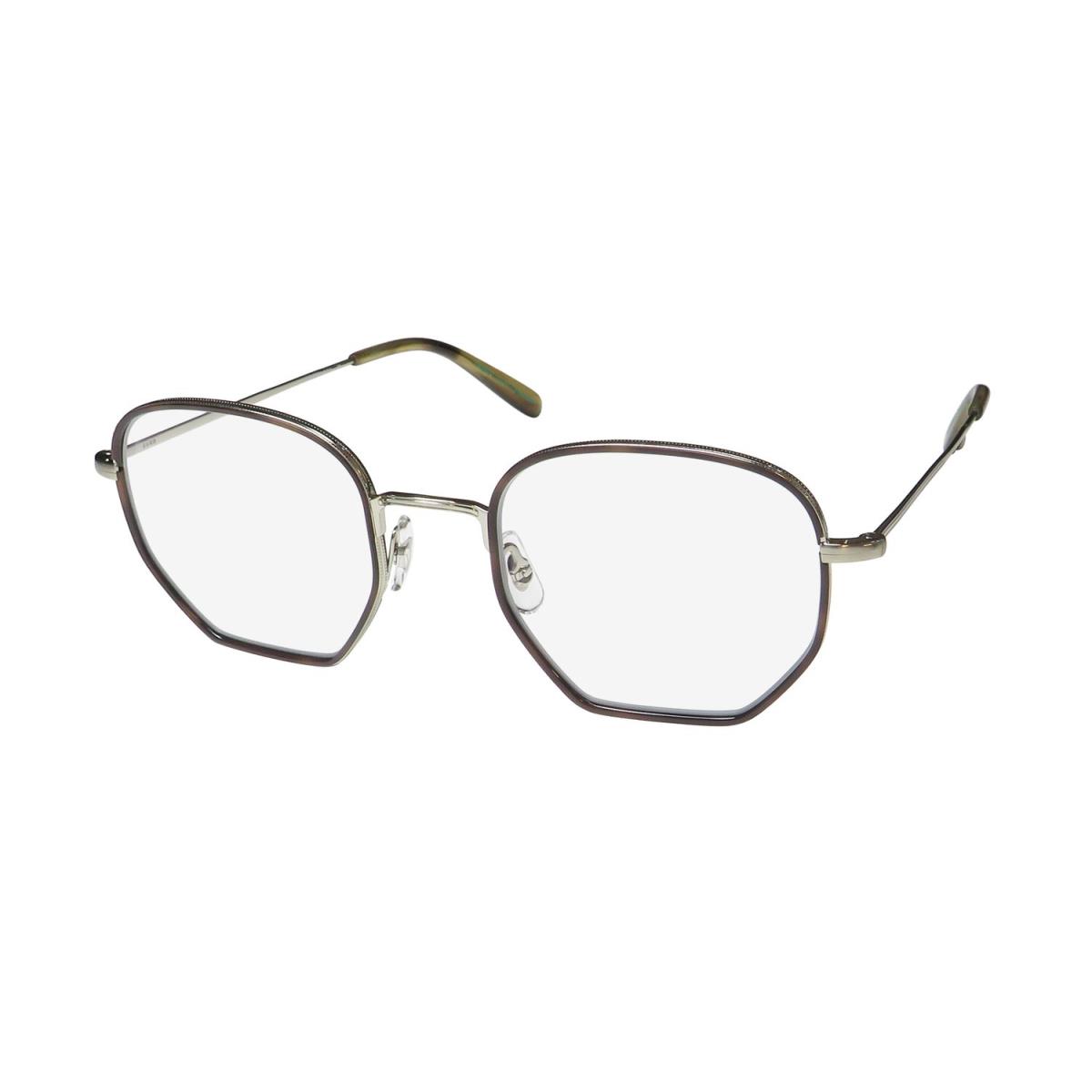 Garrett Leight Woodlawn Eyeglass Frame/glasses Premium Acetate Materials Matte Black / Brushed Silver / Army Tortoise