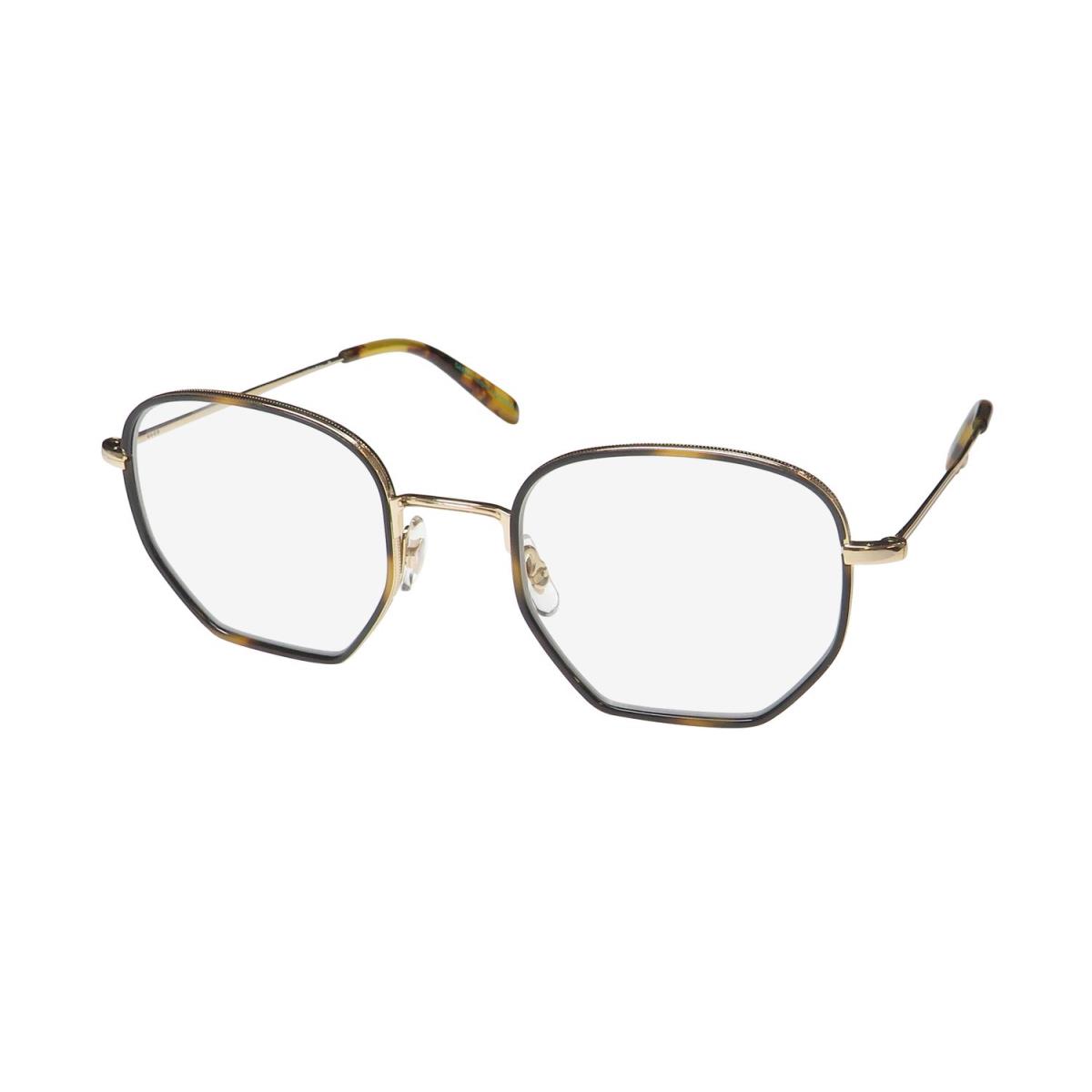 Garrett Leight Woodlawn Eyeglass Frame/glasses Premium Acetate Materials Tiger Eye / Gold / Spotted Tortoise