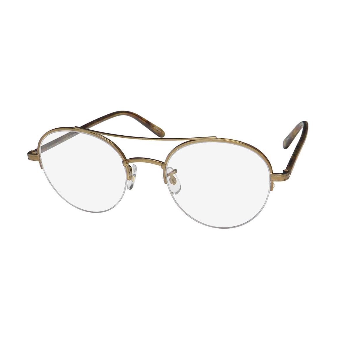 Garrett Leight Manchester Glasses Brown 48-20-140 Bg-fet Half-rim Metal