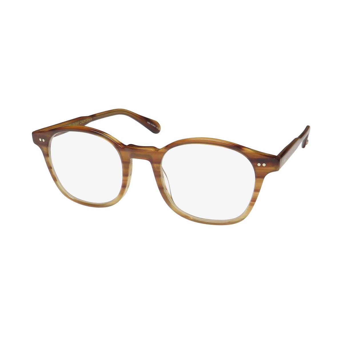 Garrett Leight Riley Glasses Brown Plastic Unisex 48-22-145 Full-rim Btf