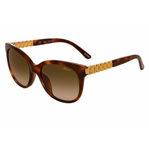 Chopard Women`s Sunglasses SCH164S 752 Havana Brown Gradient Lens 53mm