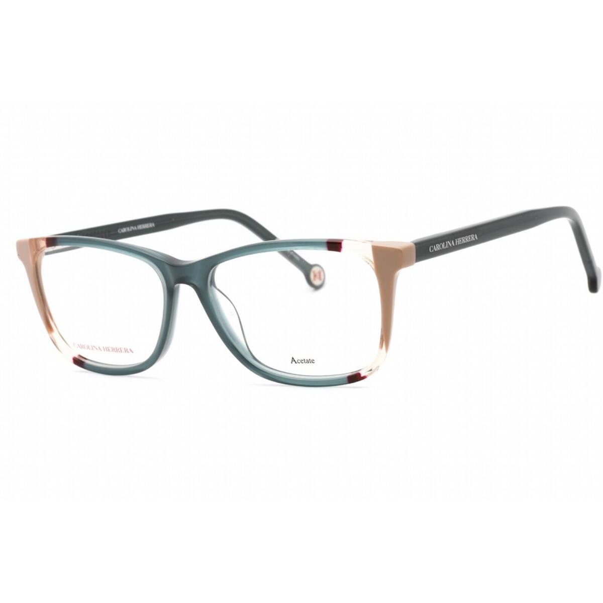 Carolina Herrera Women`s Eyeglasses Teal Brown Plastic 53mm Frame CH 0066 0HBJ