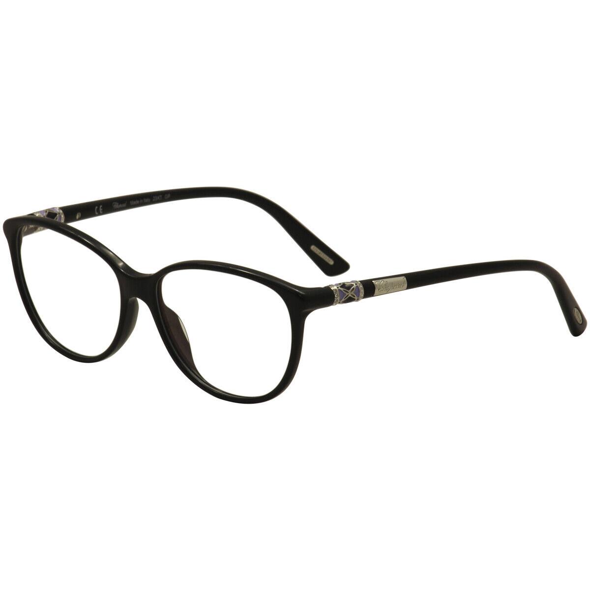 Chopard Eyeglasses VCH199S 199/S 09AJ Black/23KT Gold Plated Optical Frame 54mm