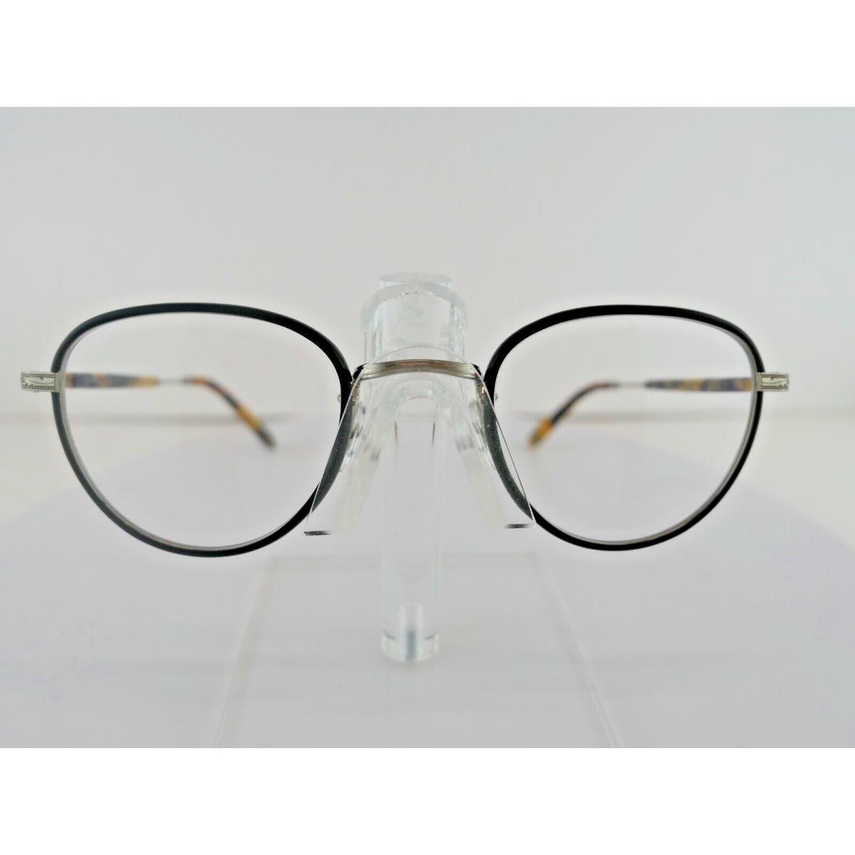 Garrett Leight Glco Wiltern 46-25-145 Black-brushed Silver Eyeglass Frames