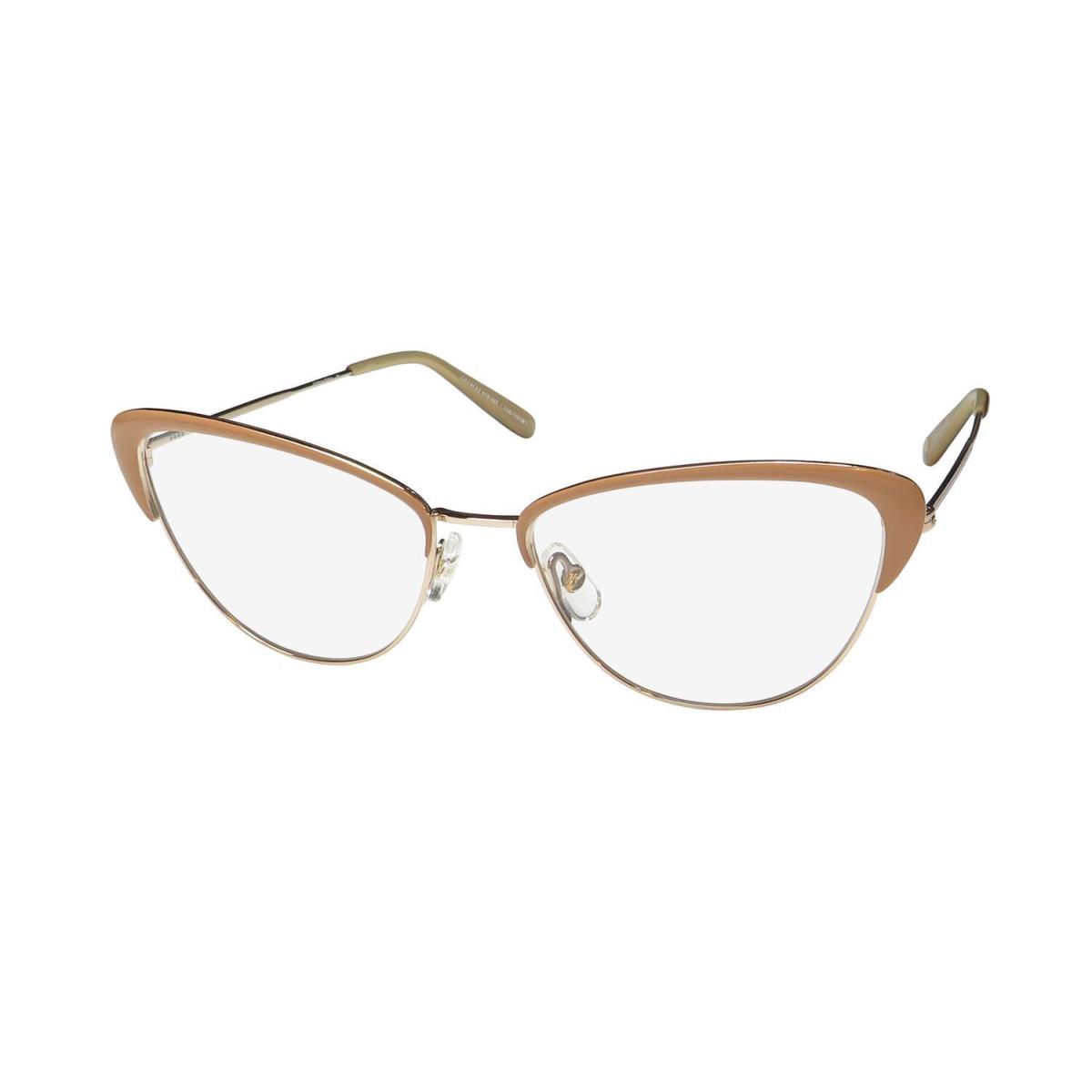 Garrett Leight Vista Glasses Full-rim Metal Plastic Cat Eye Gold 53-17-140