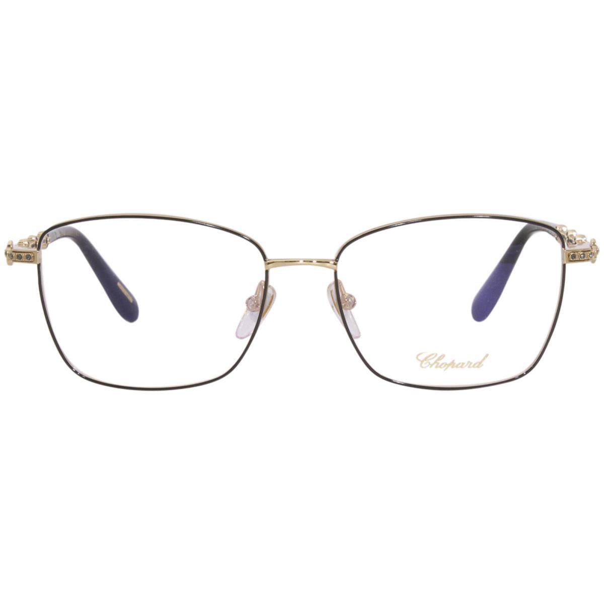 Chopard VCHG65S 0301 Eyeglasses Frame Women`s Rose Gold/black Full Rim 55mm - Frame: Gold