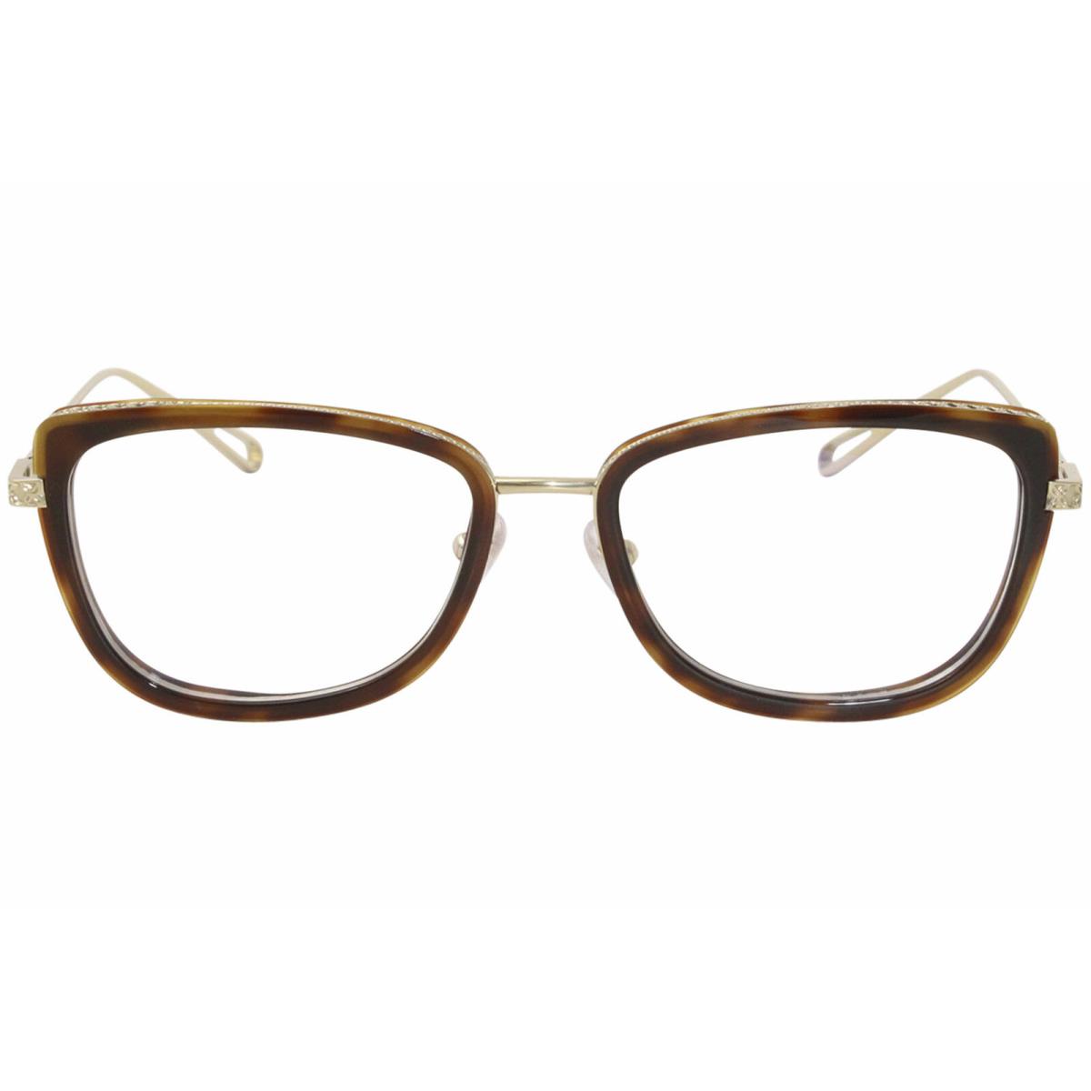 Chopard VCH256 08FE Eyeglasses Women`s Havana/gold Full Rim Optical Frame 53mm - Frame: Havana