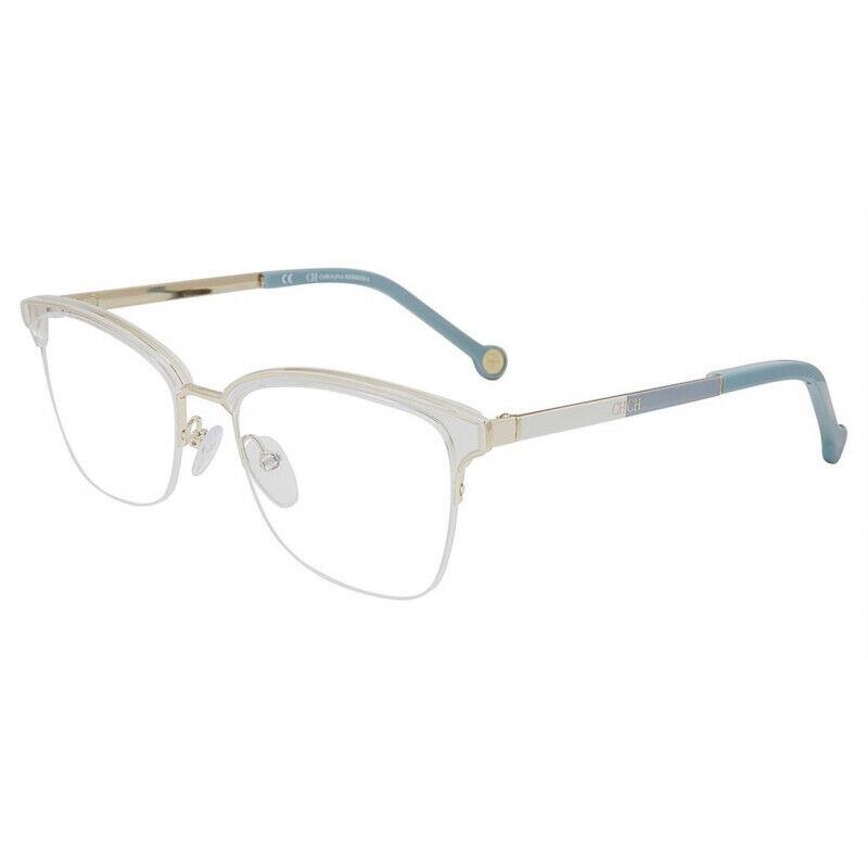 Carolina Herrera VHE138K-300Y-53 Gold White Eyeglasses