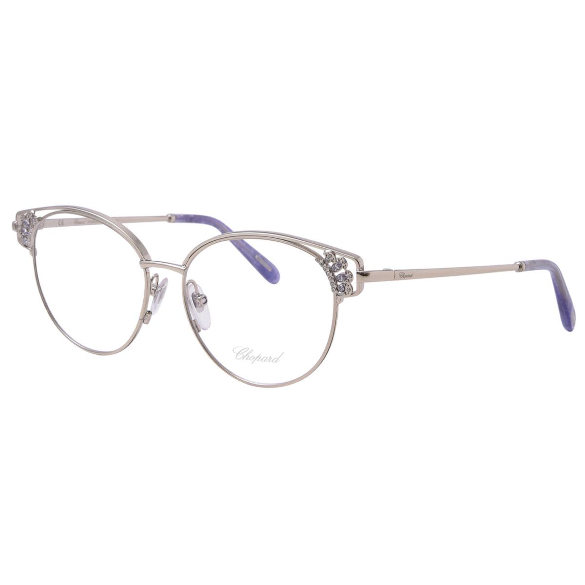 Chopard VCHC51S 594 Eyeglasses Frame Women`s 23KT/Gold Full Rim Cat Eye 53mm - Frame: Gold