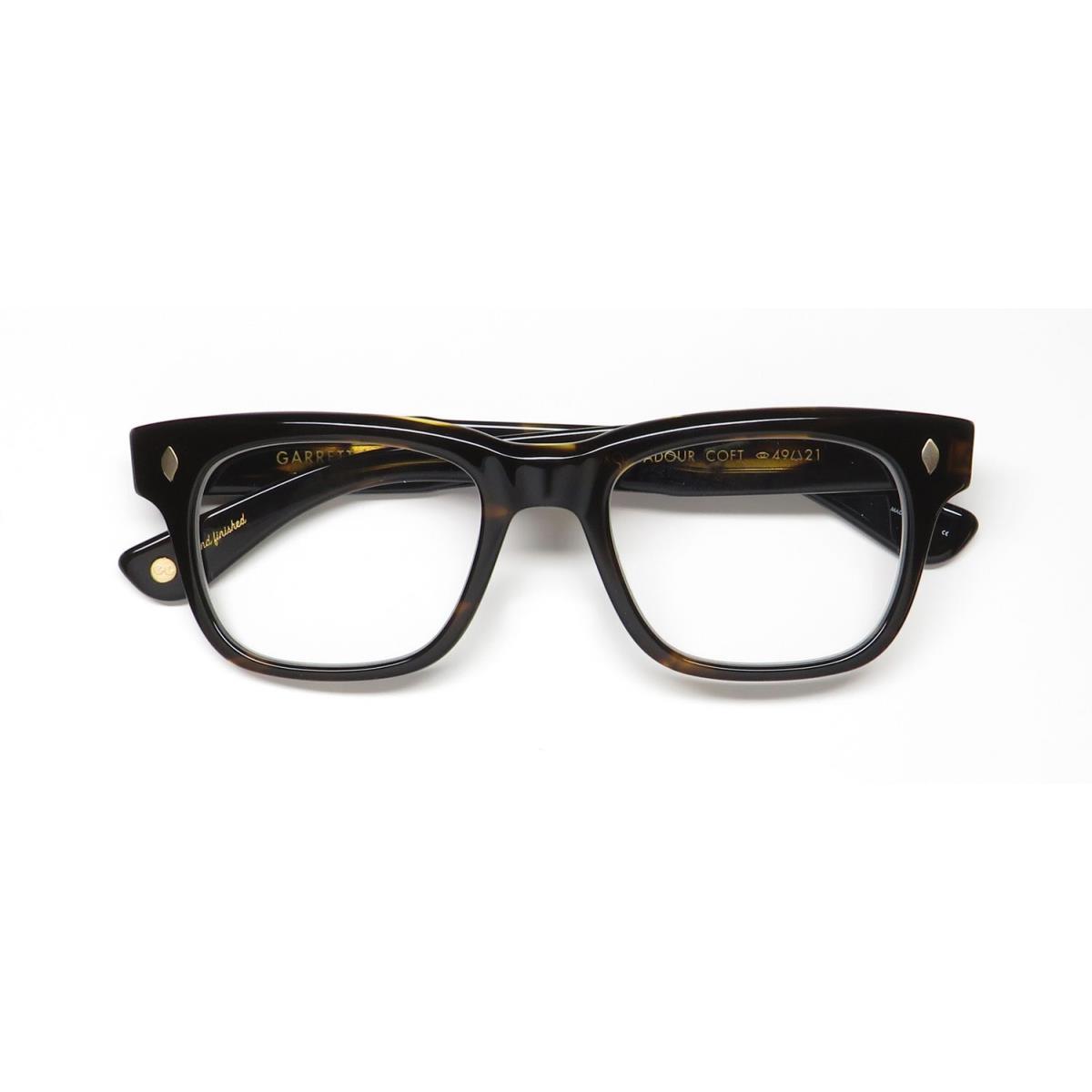 Garrett Leight Troubadour Eyeglass Frame Mens Rectangular Brown 49-21-145