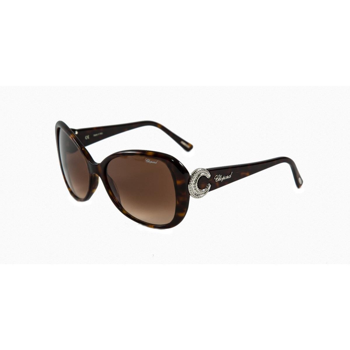 Chopard SCH106S Sch 106S 722 Shiny Dark Havana w/ Silver Sunglasses 58-17-140