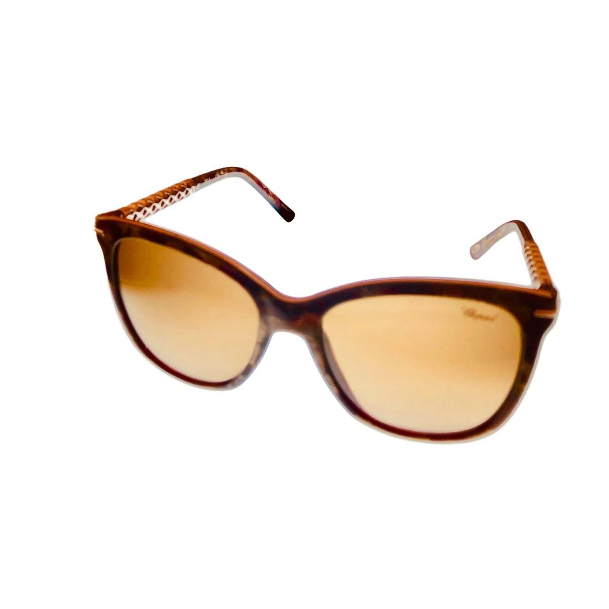 Chopard Women`s Sunglasses SCH207S Plastic Rectangular Multi Brown Crystals