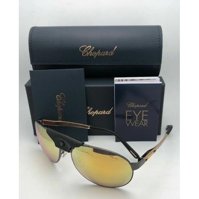 Polarized Chopard Sunglasses Sch 932 K10G 62-16 135 Gold Black Gunmetal Aviator