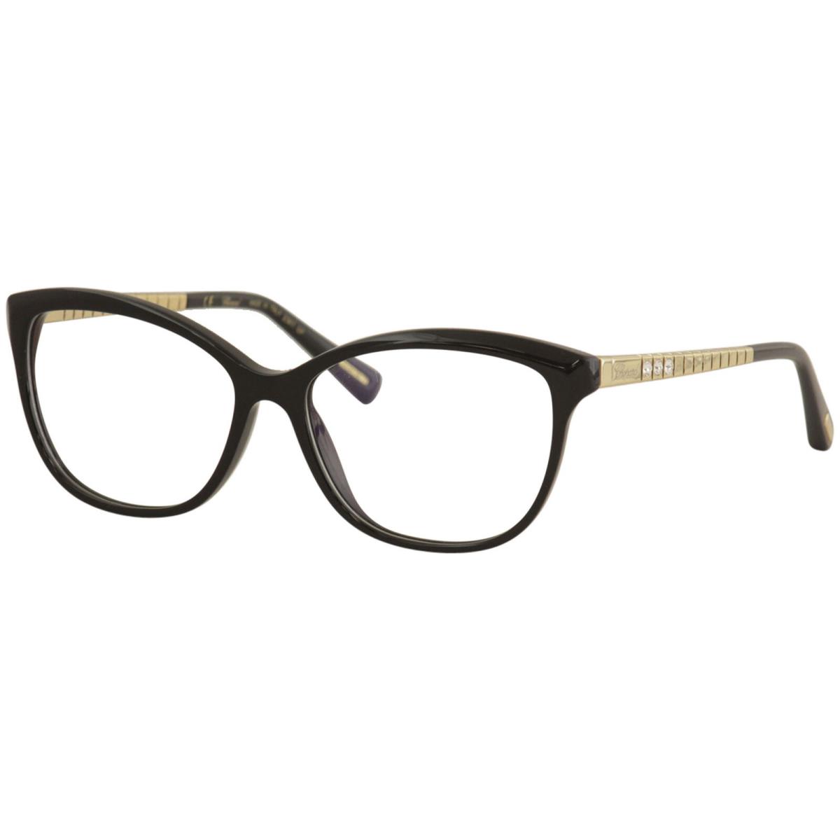 Chopard Eyeglasses VCH243S VCH/243/S 0700 Black/23kt Gold Optical Frame 53mm