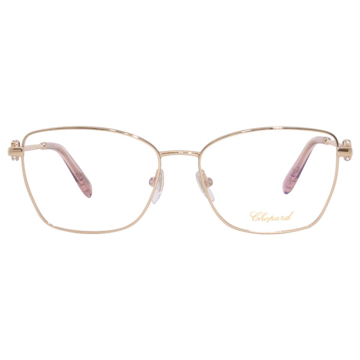 Chopard Women`s Designer Eyeglasses Vchf 50 S 08FC Rose Gold Crystals Pink 55 mm - Frame: Rose Gold