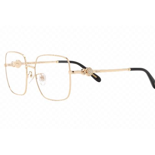 Chopard Demo Square Ladies Eyeglasses VCHF99G 08FC 56 Gold Optical Frame