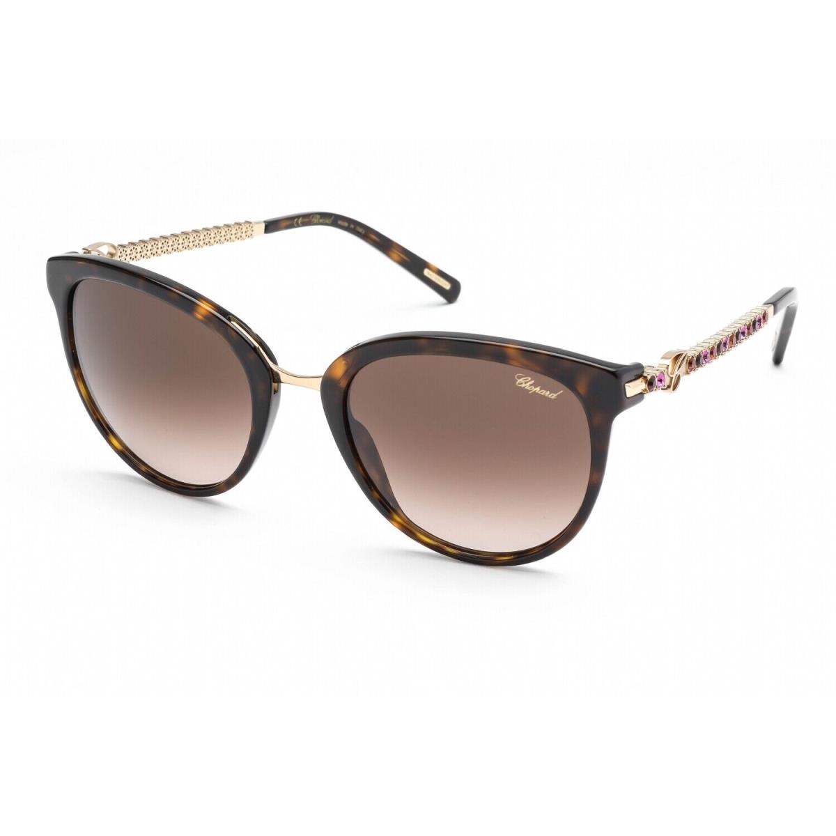 Chopard SCH213S 0722 Havana Plastic Rhinestones Plastic Sunglasses