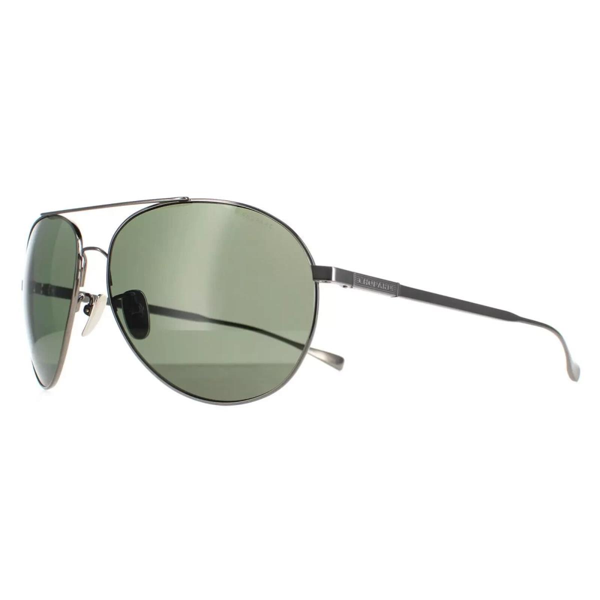 Chopard Sunglasses SCHD57M 568P Titanium Gunmetal Grey Green Polarized - Gray, Frame: Gray, Lens: Green