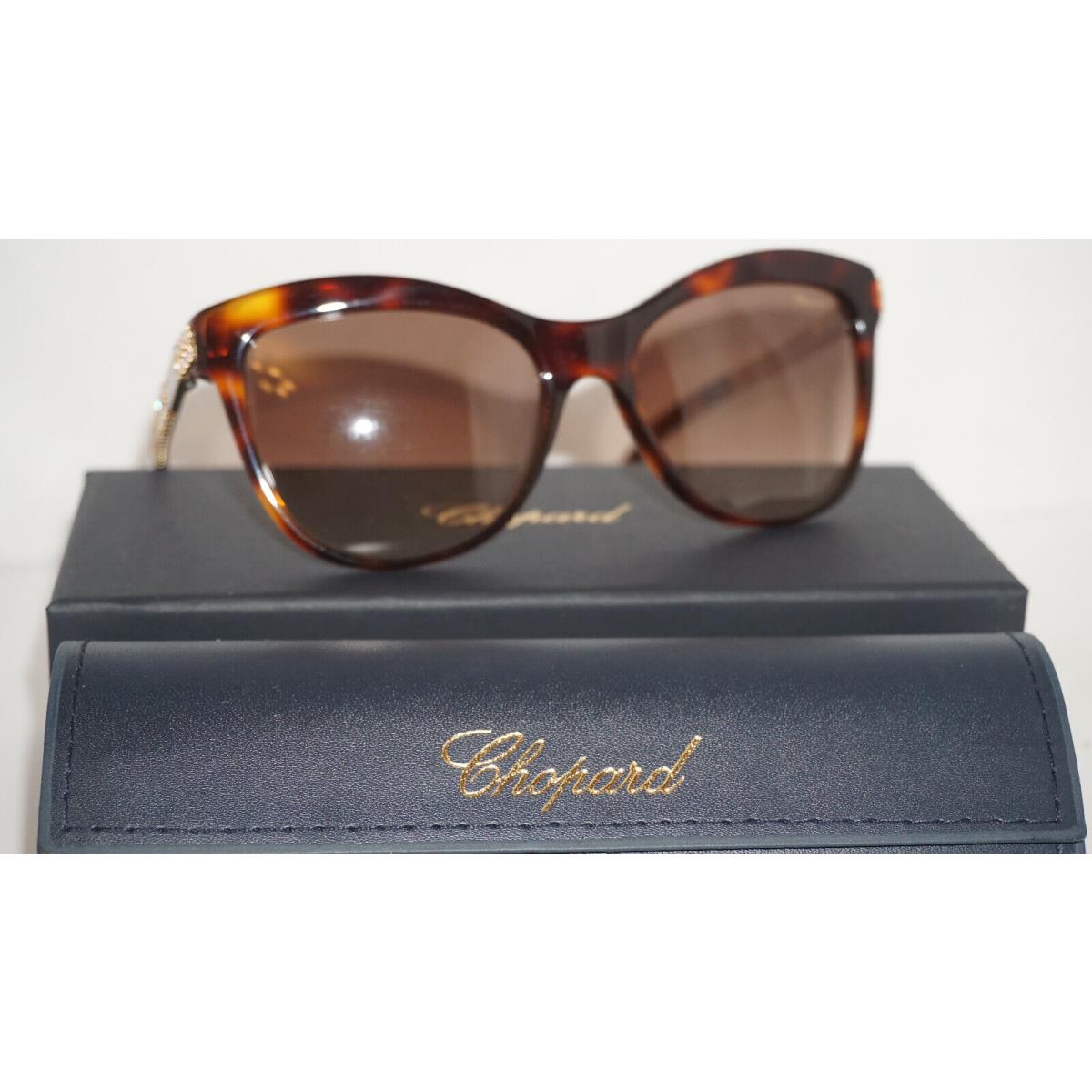 Chopard Sunglasses Havana Gold Brown Gradient SCH189S 0748 55 17 130