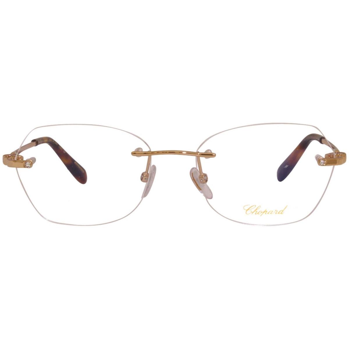 Chopard Designer Rimless Metal Eyeglasses Vchd 80 S in Rose Gold 08FC 55 mm Lens - Frame: Gold