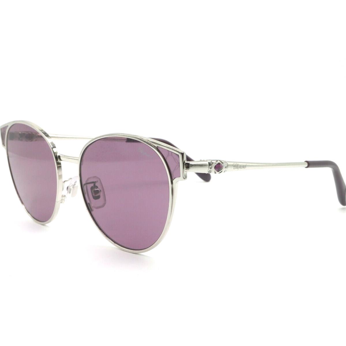 Chopard Schc 21S 0579 Silver Mauve Crystals Frames Sunglasses 56-17