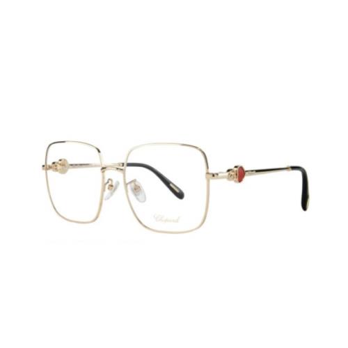 Chopard Demo Square Ladies Eyeglasses VCHF99G 300Y 56 Gold Optical Frame