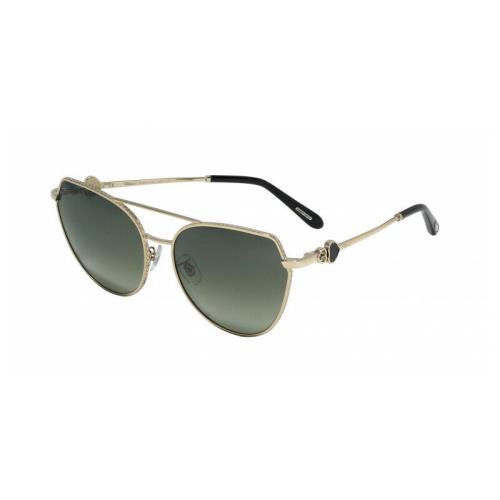 Chopard Happy Hearts Womens Sunglasses SCHC87S 594X Gold/green Lens 60mm - Frame: Gold, Lens: Green