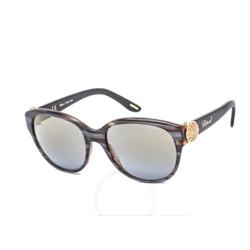 Chopard SCH185S 1EXG 55 Sunglasses Size 55mm 135mm 18mm Brown Grey Stripe B