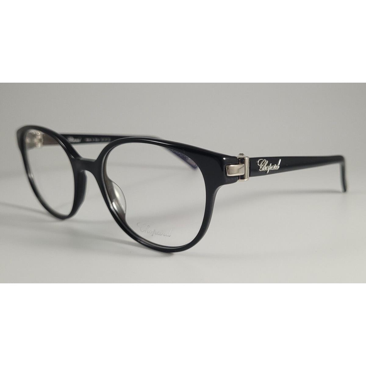 Chopard Eyeglasses Vch 198S Color 0700 Black Silver Round Size 51