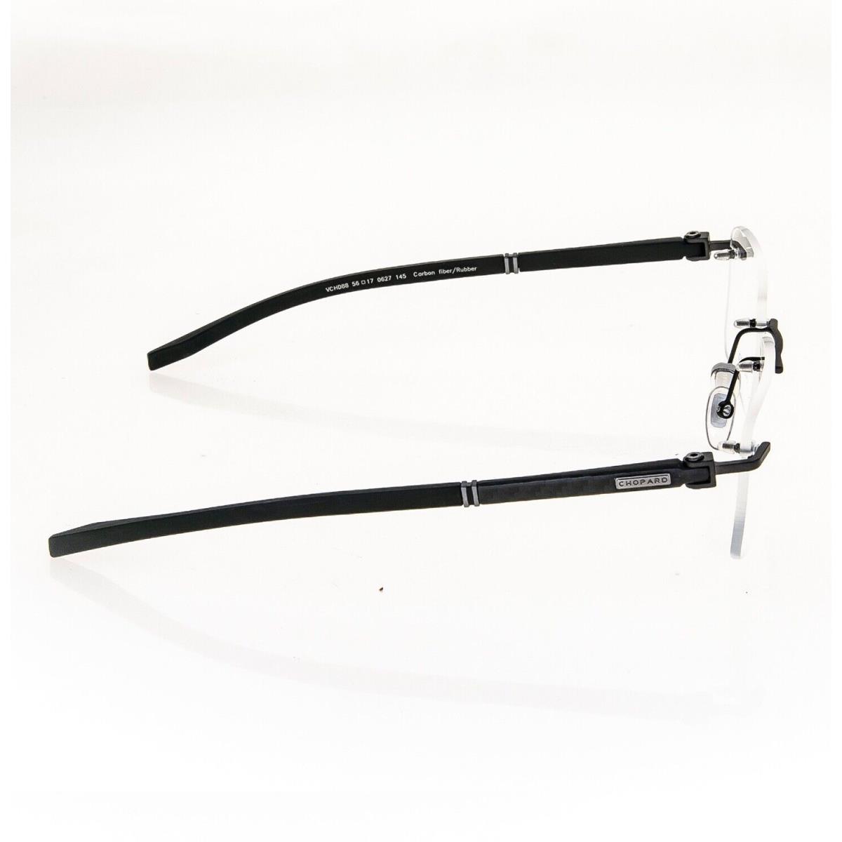 Chopard Black D88 23KT Gold Plated Carbon Fiber Rubber Rimless Optical VCHD88