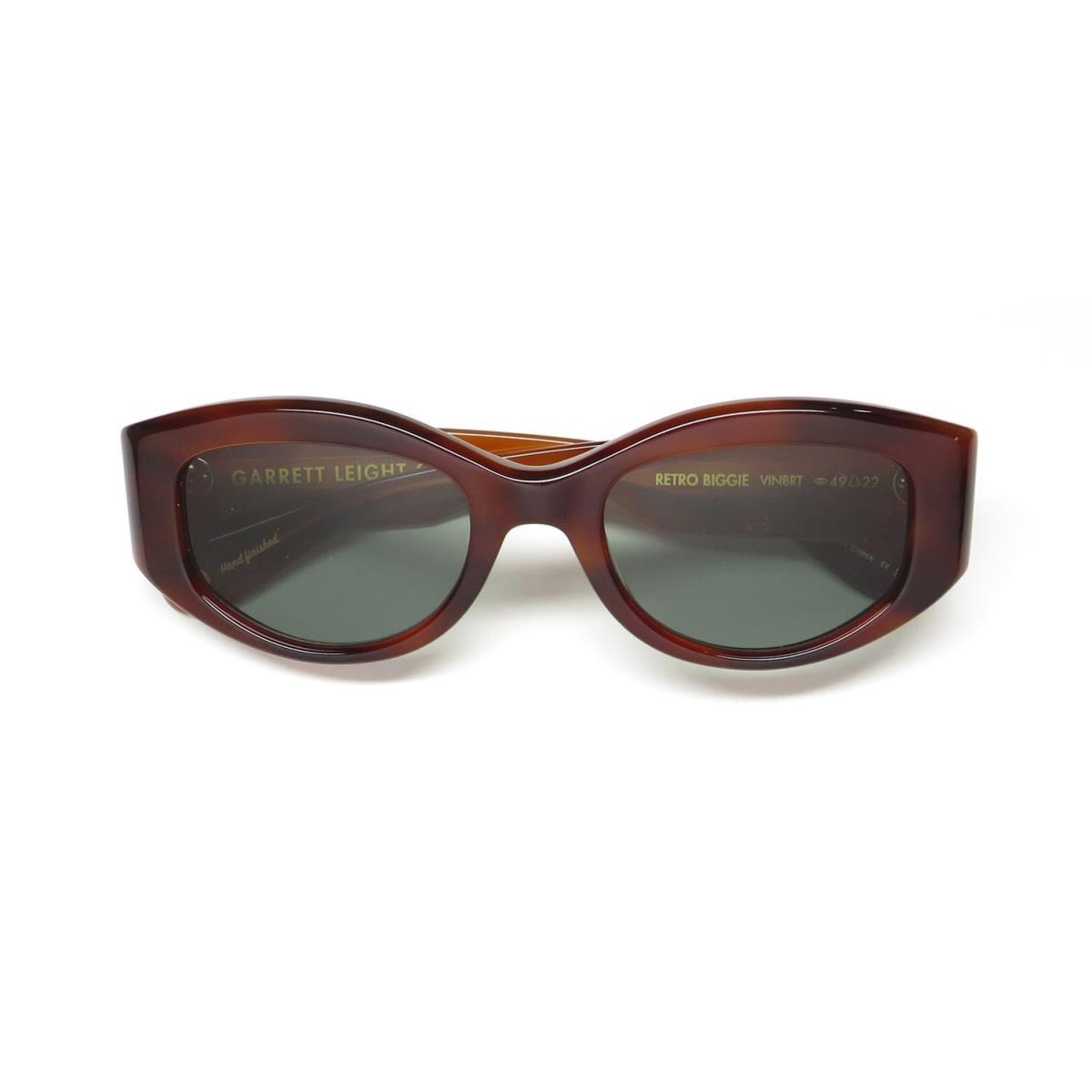 Garrett Leight Retro Biggie Sunglasses 49-22-140 Designer Plastic Vinbrt