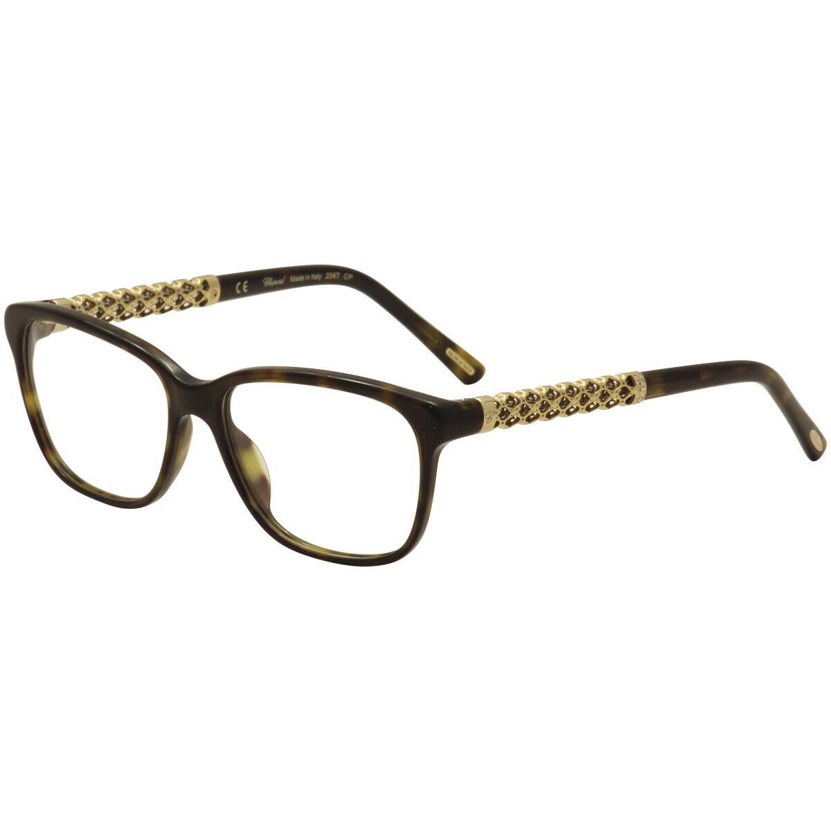 Chopard Eyeglasses VCH181S 181/S 0722 Havana/23KT Gold Plated Optical Frame 53mm - Frame: Brown