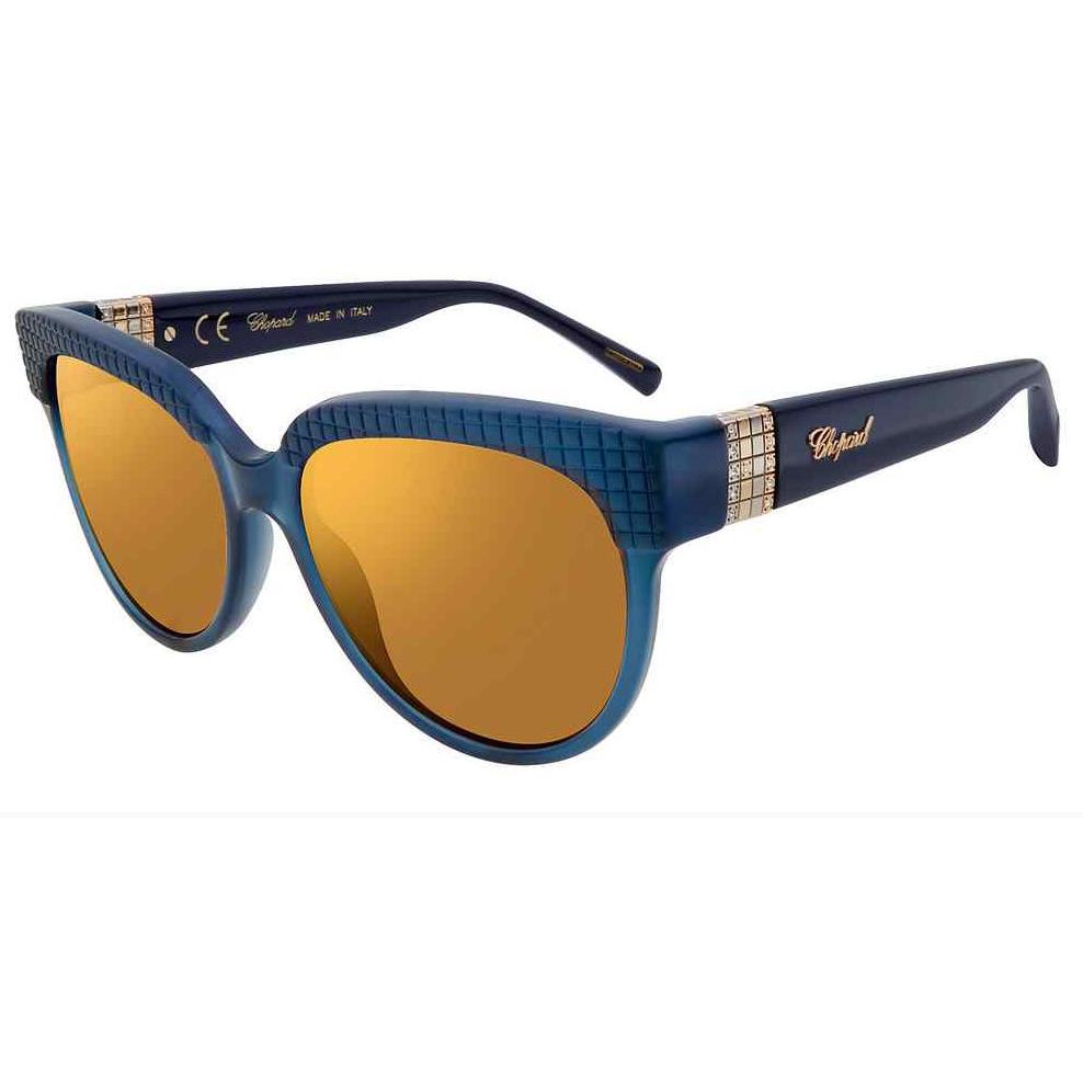 Chopard Sunglasses SCH234S U36G Blue Frames Brown Gradient Lens 56MM