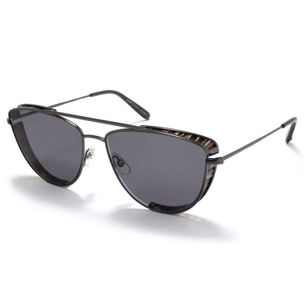 Garrett Leight Zephyr 57 Gunmetal Blk Strp/semi Flt Blk 4028-57-GM-BKST/SFBK