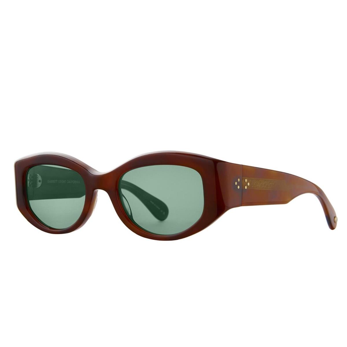 Garrett Leight Retro Biggie Sun Brown/veridian Vinbrt/vrd Sunglasses